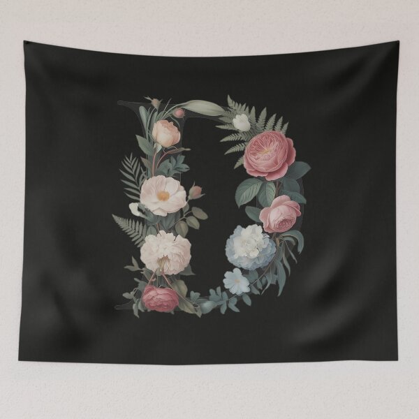 Item preview, Floral Monogram Letter D - Elegant Botanical Initial designed and sold by HilalaC.