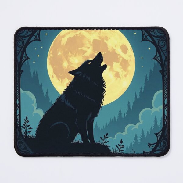 Item preview, Lobo aullante lunar designed and sold by Shadow Charm.