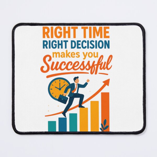 Item preview, Right Time, Right Decision – Motivational Success Quote Business Growth Design designed and sold by GloboStyle Design .