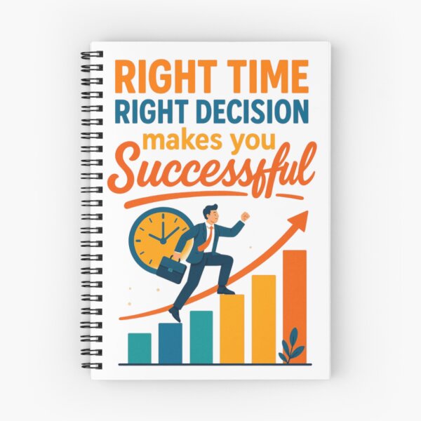 Item preview, Right Time, Right Decision – Motivational Success Quote Business Growth Design designed and sold by GloboStyle Design .