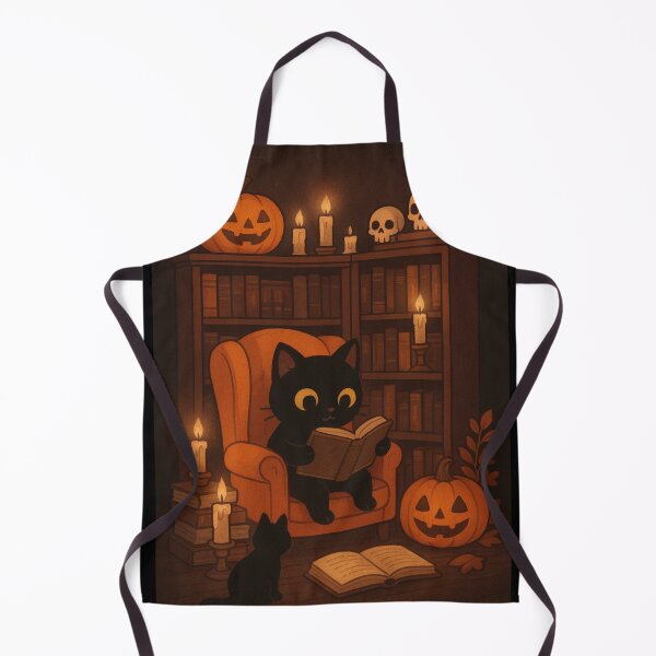 Item preview, Retro Black Cat Reading Books Librarian Halloween Teacher designed and sold by CharismaSklep.