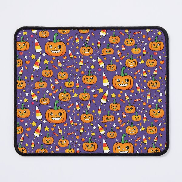 Item preview, "Cheerful Halloween Pumpkin Party: Colorful Cartoon Pattern" designed and sold by Artisticanvas.