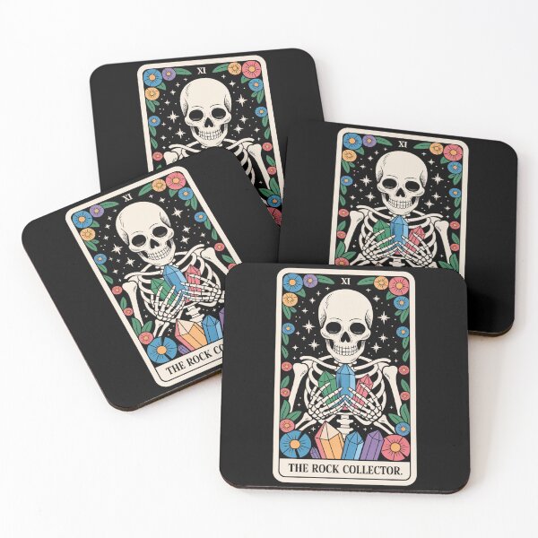 Item preview, The Rock Collector Skeleton Collecting Tarot Card Design designed and sold by Blok45.
