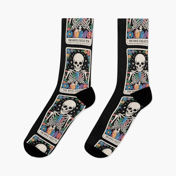 Item preview, The Rock Collector Skeleton Collecting Tarot Card Design designed and sold by Blok45.