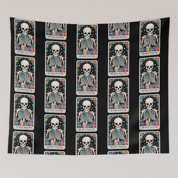 Item preview, The Rock Collector Skeleton Collecting Tarot Card Design designed and sold by Blok45.