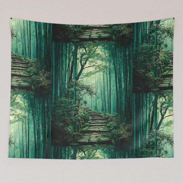 Item preview, Peaceful Japanese Bamboo Forest Art designed and sold by bapupa.