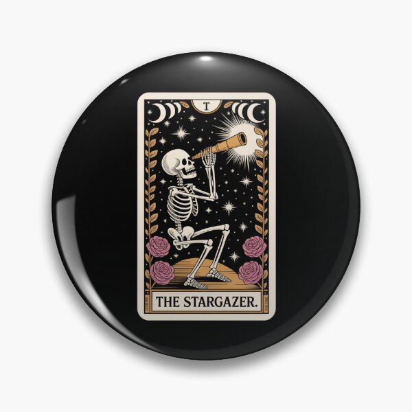 Item preview, The Stargazer Skeleton Telescope Tarot Card Design designed and sold by Blok45.