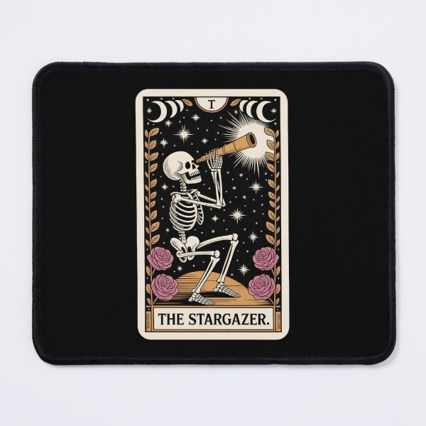 Item preview, The Stargazer Skeleton Telescope Tarot Card Design designed and sold by Blok45.