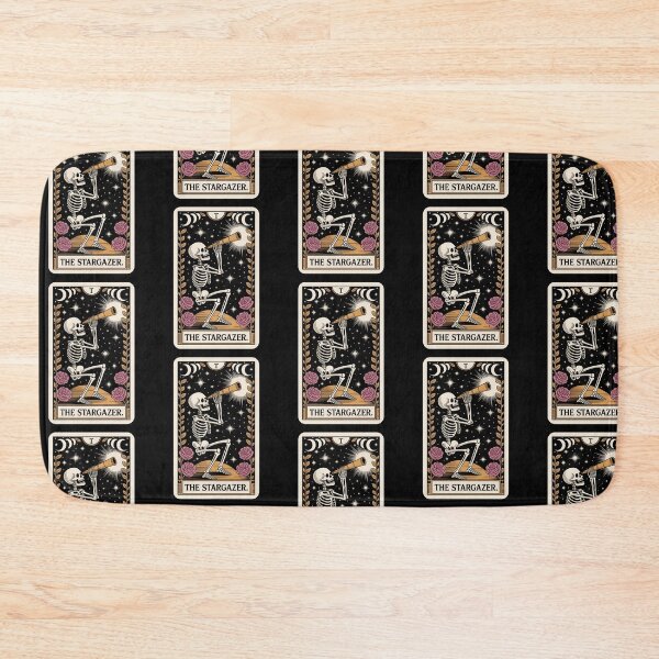 Item preview, The Stargazer Skeleton Telescope Tarot Card Design designed and sold by Blok45.