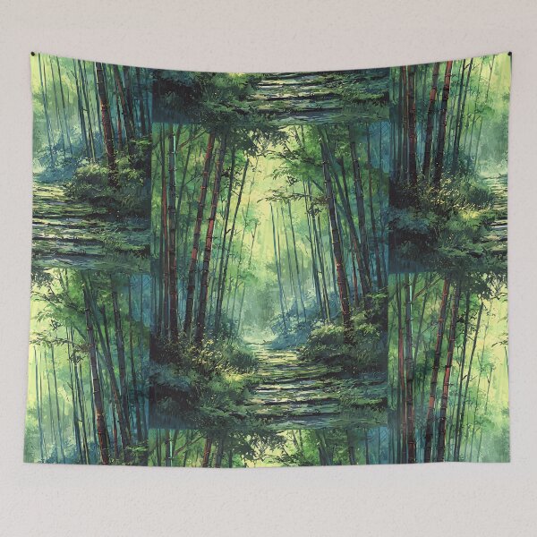 Item preview, Serene Japanese Bamboo Forest Art designed and sold by bapupa.