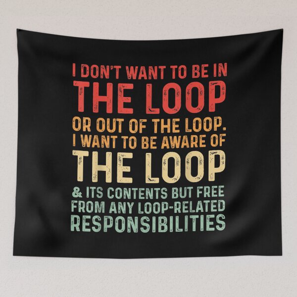 Item preview, i Don't Want to be in The Loop or Out of The Loop i Want to designed and sold by Rognvar.