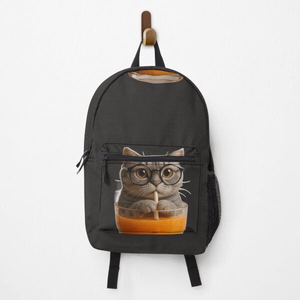 Item preview, Juice-Sipping Cat in Glasses – 3D Realistic Design designed and sold by KRTMuseworks.