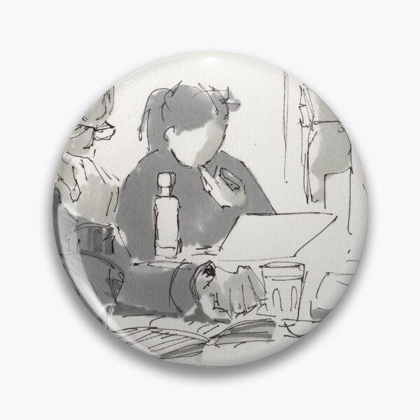 Item preview, Studying at the cafe drawing designed and sold by MikeJory.