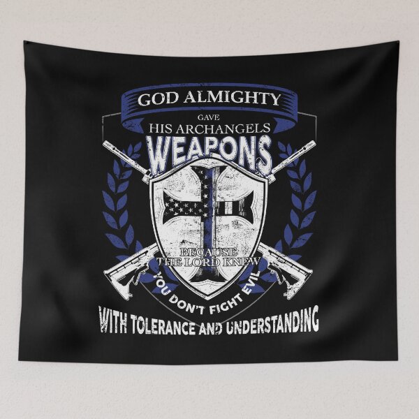 Item preview, God Almighty Police T Shirts Saint Michael Police Gifts designed and sold by shoppzee.