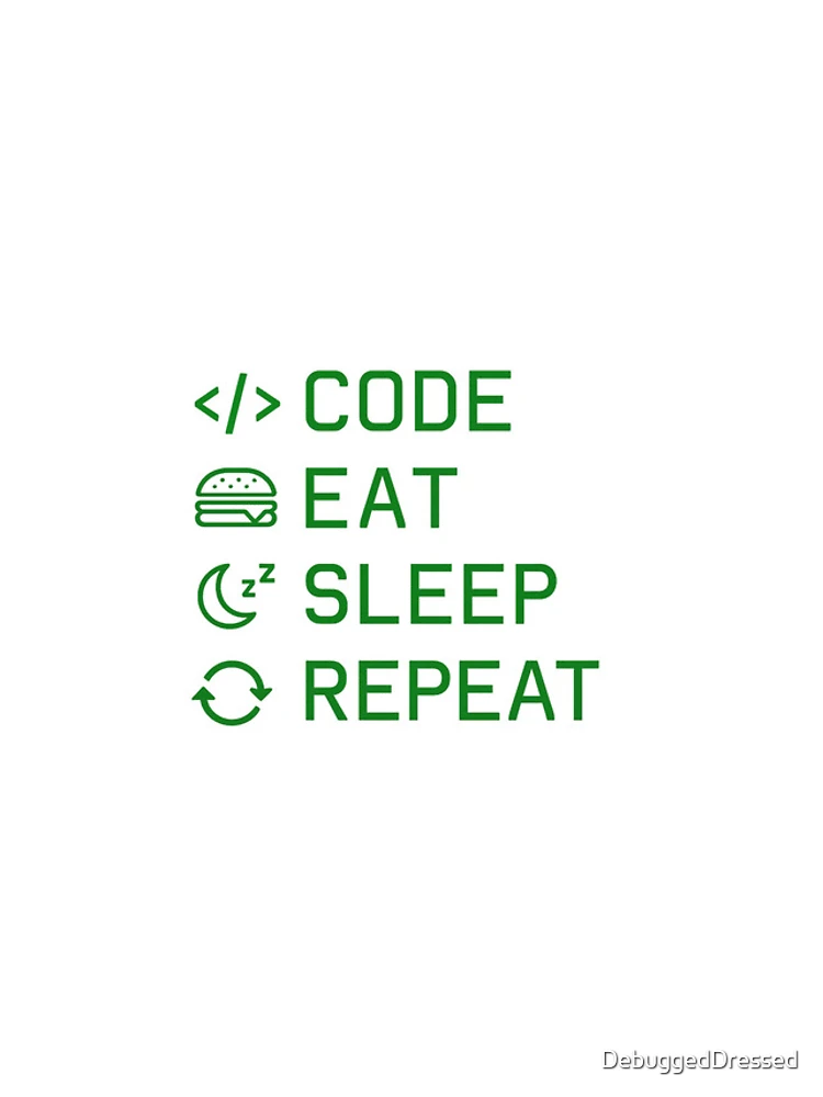 Thumbnail 4 of 4, iPhone Case, Code Eat Sleep Repeat – Developer Routine Design designed and sold by DebuggedDressed.