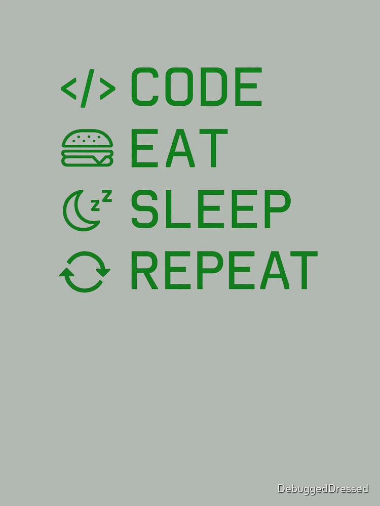 Thumbnail 4 of 4, Boxy T-Shirt, Code Eat Sleep Repeat – Developer Routine Design designed and sold by DebuggedDressed.