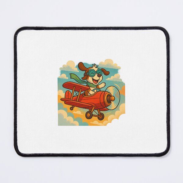 Item preview, Cute Dog Pilot – Fun Vintage Airplane Cartoon designed and sold by naelnaelnael.
