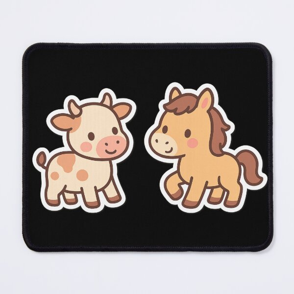 Item preview, Cutting horse - cute kawaii cow designed and sold by DamioPolArt.