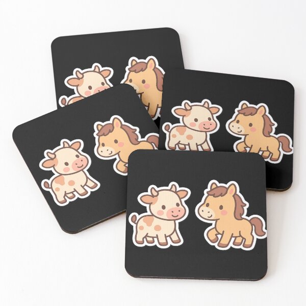 Item preview, Cutting horse - cute kawaii cow designed and sold by DamioPolArt.
