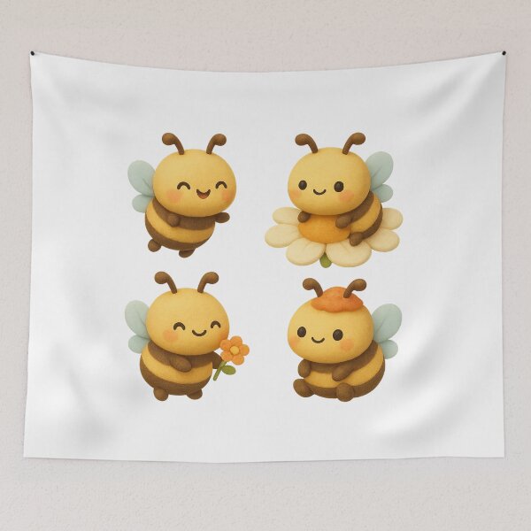 Item preview, Cute Bees Sticker Pack - Kawaii Cottagecore Bees designed and sold by Moons Studio.