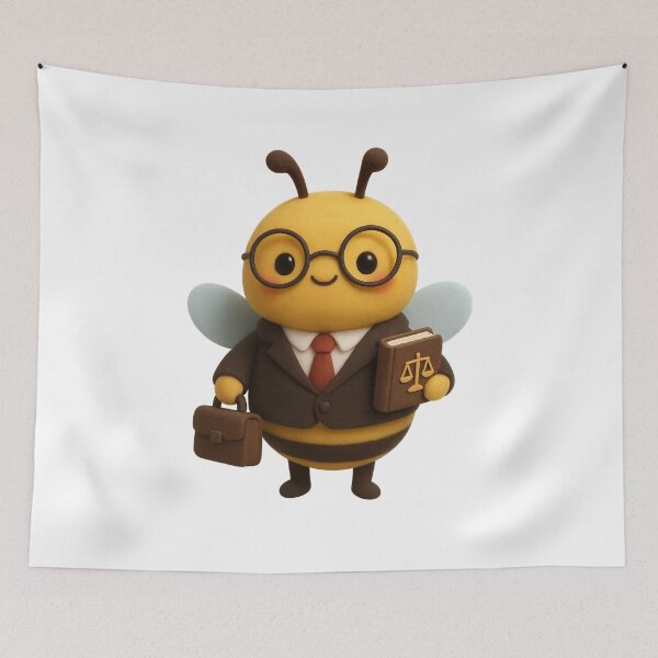 Item preview, Cute Bee Lawyer - Adorable 3D Kawaii Insect in Suit designed and sold by Moons Studio.