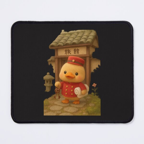 Item preview, Cute Duck Porter Bellman Bellhop Ryokan Onsen Inn Hotel Concierge - Adorable Japanese Cottagecore Art designed and sold by Moons Studio.