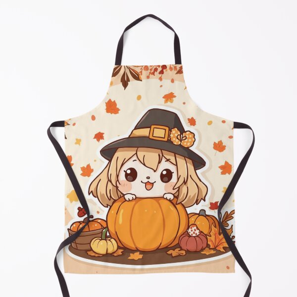 Item preview, Cute Autumn Witch Girl in Pumpkin – Kawaii Fall Illustration designed and sold by ArtBySylvia.