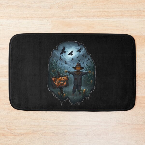 Item preview, Spooky Scarecrow in a Pumpkin Patch - Halloween Night Art designed and sold by HilalaC.