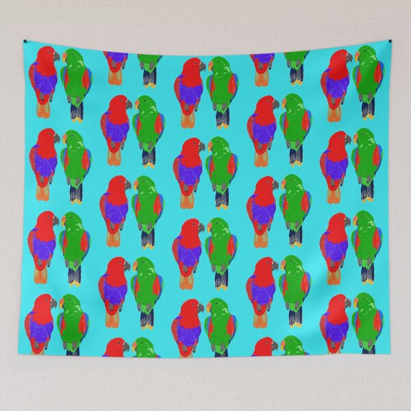 Item preview, Cute Eclectus Parrot Pair designed and sold by TiffinByLK.