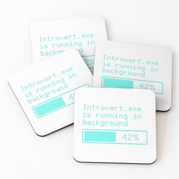 Item preview, Introvert.exe – Funny Loading Bar Design designed and sold by DebuggedDressed.