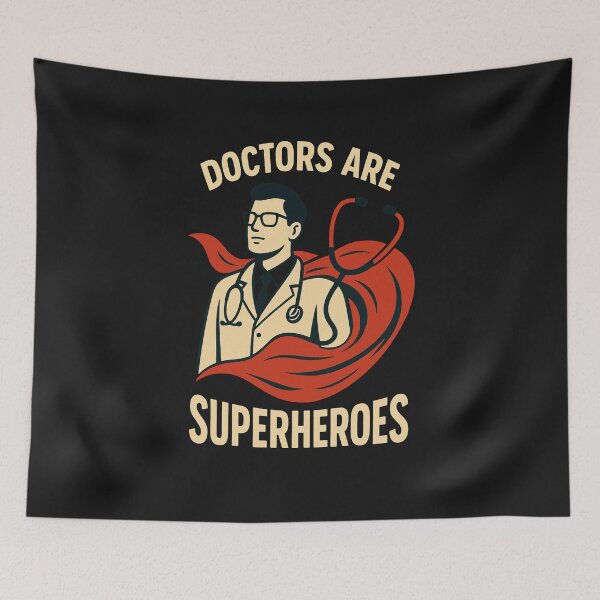 Item preview, Doctors Are Super Heroes Healthcare Worker Appreciation Design Stickers designed and sold by GeniePixel.