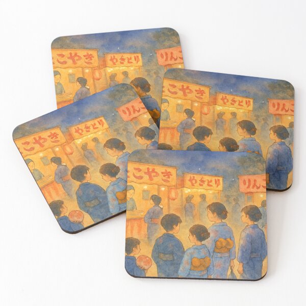 Item preview, Summer Festival in Japan – Watercolor Yukata Scene designed and sold by ワフパズル.