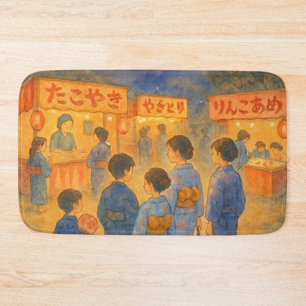 Item preview, Summer Festival in Japan – Watercolor Yukata Scene designed and sold by ワフパズル.