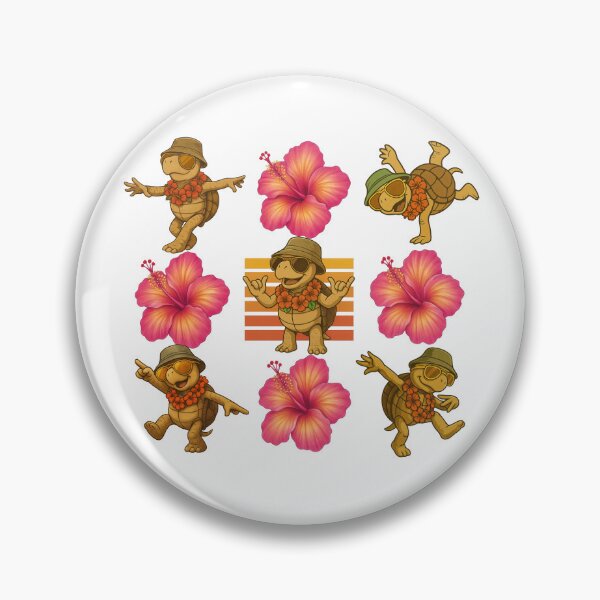 Item preview, Aloha Hibiscus Turtle Crew designed and sold by FeFoFum.