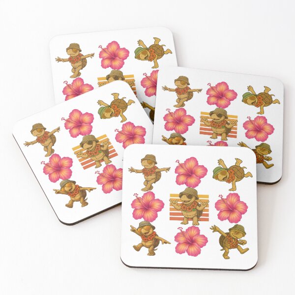 Item preview, Aloha Hibiscus Turtle Crew designed and sold by FeFoFum.