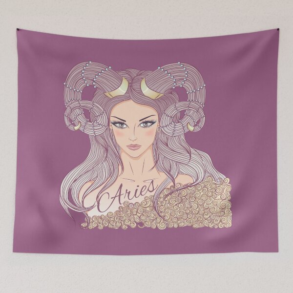 Item preview, Aries Zodiac Art – Elegant Astrology Illustration designed and sold by BlesstB.