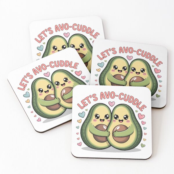 Item preview, Let's Avo Cuddle Kawaii Avocado  designed and sold by AmabelleAtelier.
