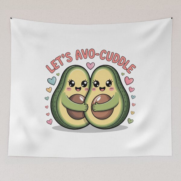 Item preview, Let's Avo Cuddle Kawaii Avocado  designed and sold by AmabelleAtelier.