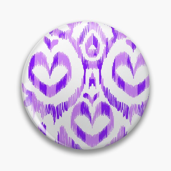 Item preview, Ikat Hearts-Tonal Purple & Lavender designed and sold by Fabricatemyart.