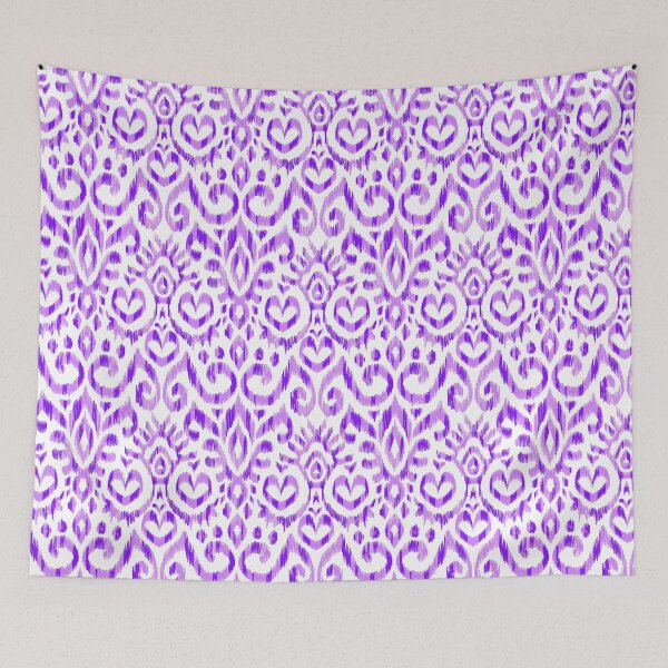 Item preview, Ikat Hearts-Tonal Purple & Lavender designed and sold by Fabricatemyart.