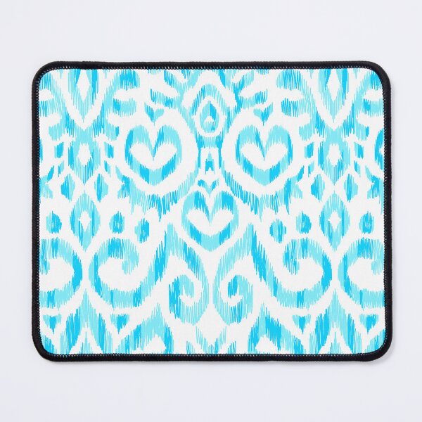 Item preview, Ikat Hearts-Tonal Seafoam & Turq designed and sold by Fabricatemyart.