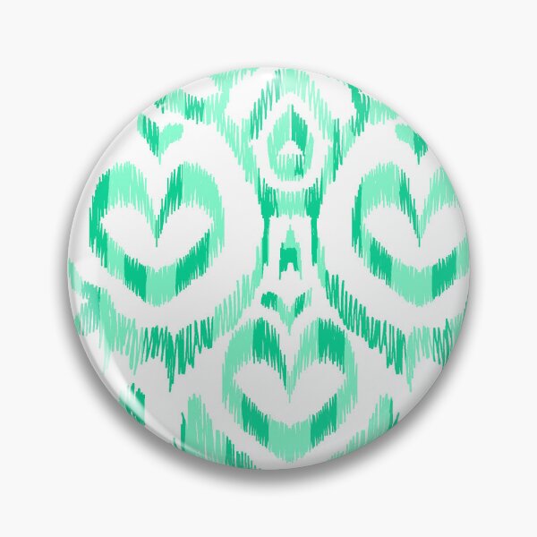Item preview, Ikat Hearts-Tonal Pistachio Greens designed and sold by Fabricatemyart.