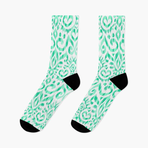 Item preview, Ikat Hearts-Tonal Pistachio Greens designed and sold by Fabricatemyart.