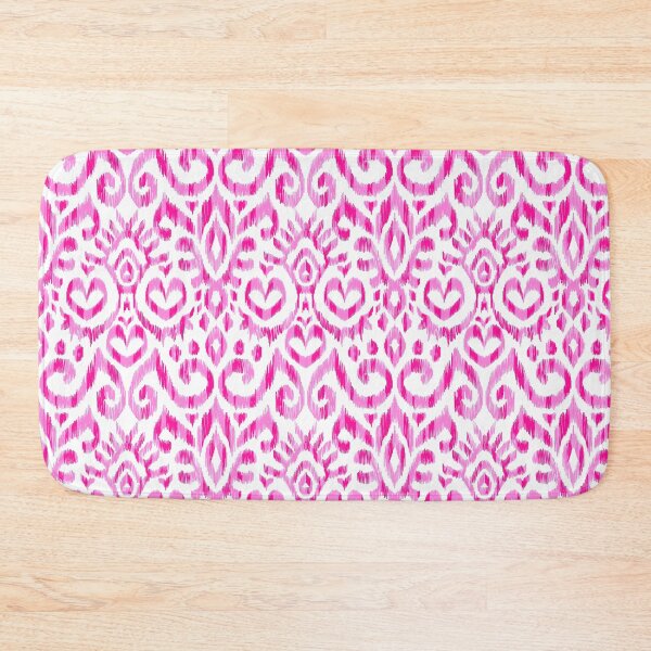 Item preview, Ikat Hearts-Tonal Sweet Pink & Hot Pink designed and sold by Fabricatemyart.