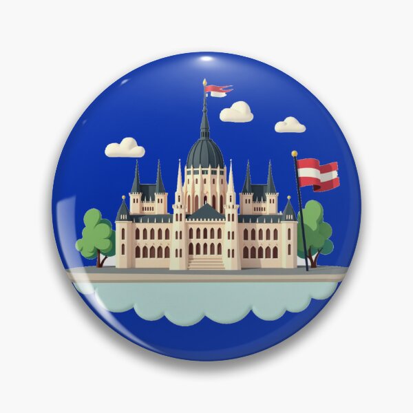 Item preview,  Innsbruck Alpine Resort in Austria 3D Cute Sketch with Austrian Flag,  designed and sold by PaintMeWorld.