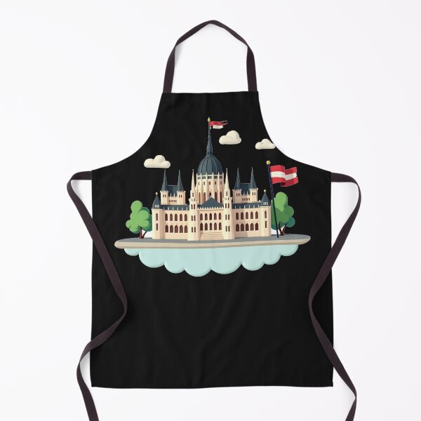 Item preview,  Innsbruck Alpine Resort in Austria 3D Cute Sketch with Austrian Flag,  designed and sold by PaintMeWorld.