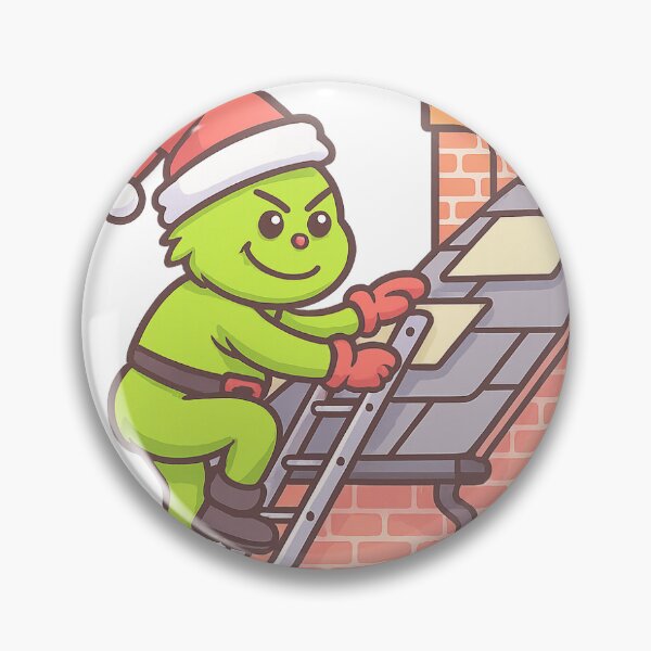 Item preview, Little Roofer Grincy doing roofing  designed and sold by CNMJarts.
