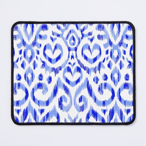 Item preview, Ikat Hearts-Tonal Periwinkly & Royal designed and sold by Fabricatemyart.