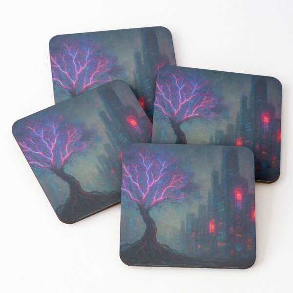 Item preview, Tree with neon branches designed and sold by KingzWorld.