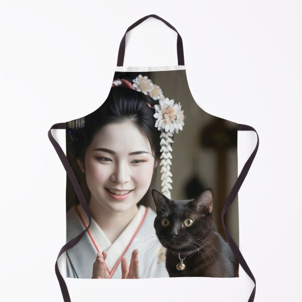 Item preview, Maiko & Cat EP4 | Black Cat with Toy Ball & Joyful Maiko 舞妓さん＆ネコ EP4 | 玉を捕まえて誇らしげな黒ネコと舞妓さん designed and sold by Japan_Dreamscapes.